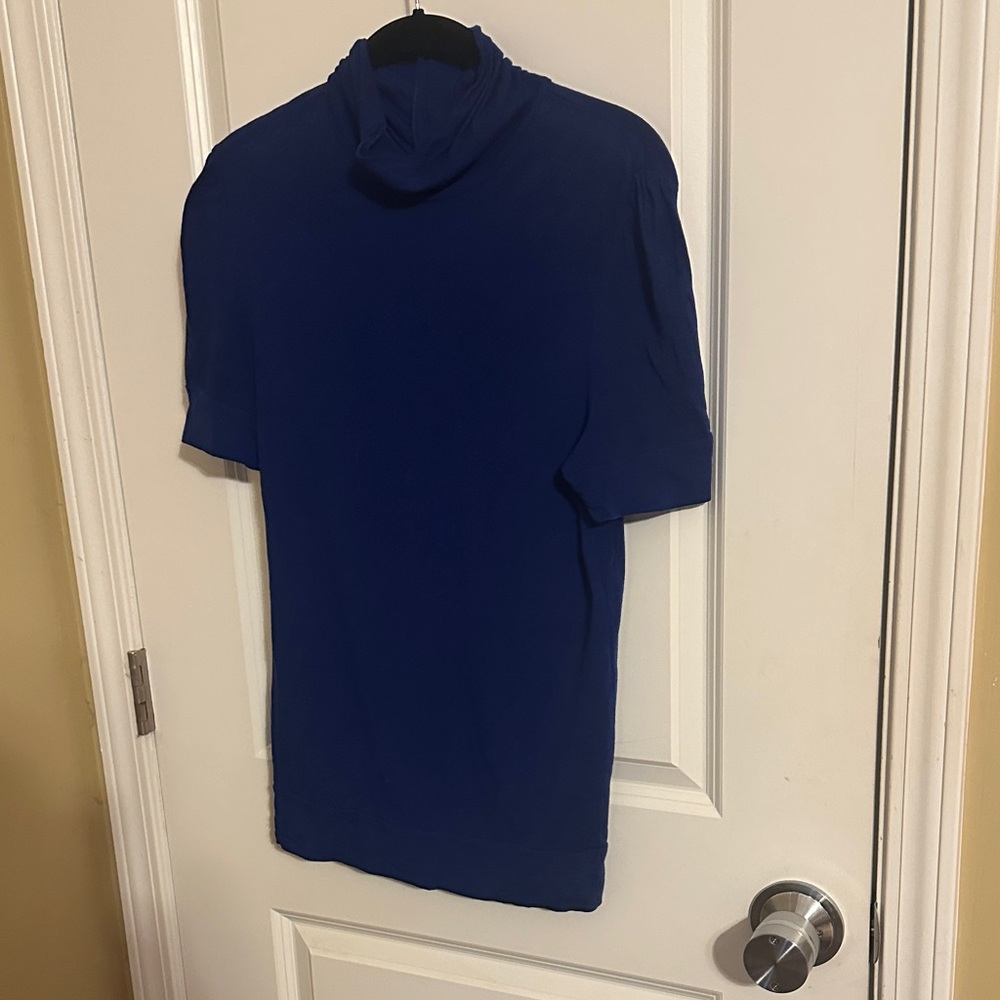 Etcetera Blue Turtleneck Top